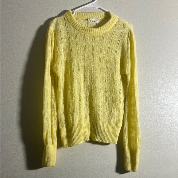 Mango Sweaters - Mango Yellow Crew Neck Sweater
